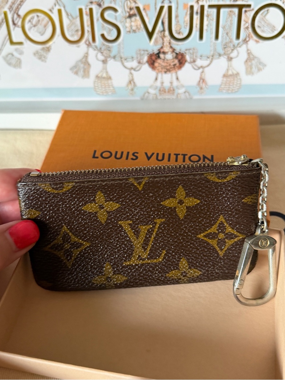 Louis Vuitton Vintage Monogram Cles Key Pouch Card Coin Purse